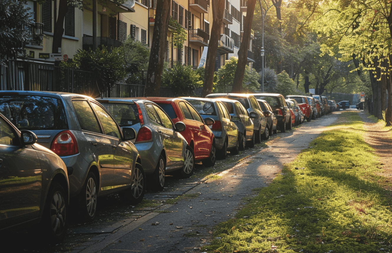 Mappa di Milano con la distribuzione dei parcheggi irregolari segnalati nel 2024